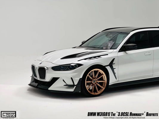 BMW M3CS M3C M3 G80 G81 2021-ON & M4CSL M4CS M4C M4 G82 G83 2021-ON with Aftermarket Parts - Front Bumper Kit Carbon Fiber from Geex Village