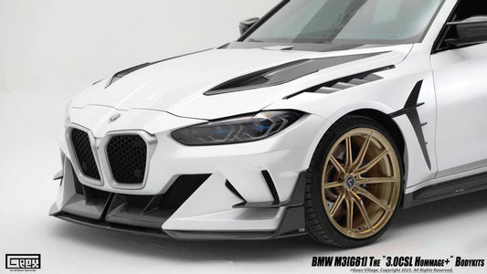 BMW M3CS M3C M3 G80 G81 2021-ON & M4CSL M4CS M4C M4 G82 G83 2021-ON with Aftermarket Parts - Front Bumper Kit Carbon Fiber from Geex Village