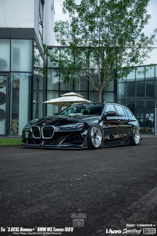 BMW M3CS M3C M3 G80 G81 2021-ON & M4CSL M4CS M4C M4 G82 G83 2021-ON with Aftermarket Parts - Front Bumper Kit Carbon Fiber from Geex Village