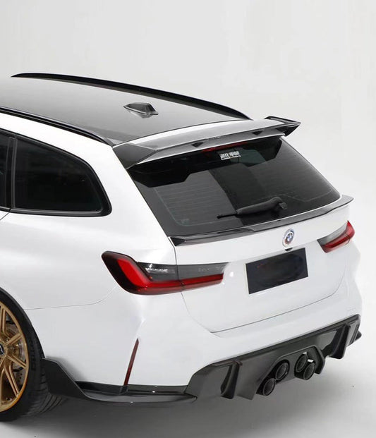 BMW M3CS M3C M3 G81 2021-ON & 3 Series M340i 330i G21 (Fits Both Pre-LCI & LCI) 2019-ON with Aftermarket Parts - Hommage+ Rear Spoiler Carbon Fiber from Geex Village