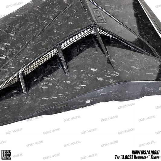 BMW M4CSL M4CS M4C M4 G82 G83 2021-ON with Aftermarket Parts - Hommage+ Front Fenders Carbon Fiber / FRP from Geex Village