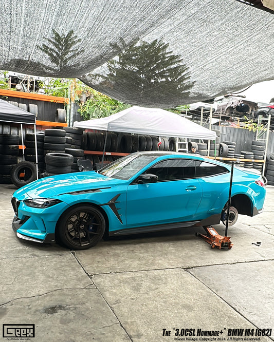 BMW M4CSL M4CS M4C M4 G82 G83 2021-ON with Aftermarket Parts - Hommage+ Front Fenders Carbon Fiber / FRP from Geex Village