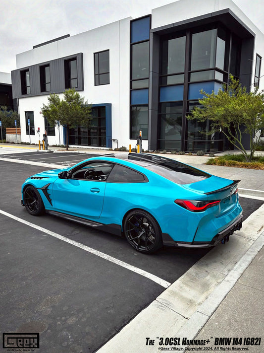 BMW M4CSL M4CS M4C M4 G82 G83 2021-ON with Aftermarket Parts - Hommage+ Front Fenders Carbon Fiber / FRP from Geex Village