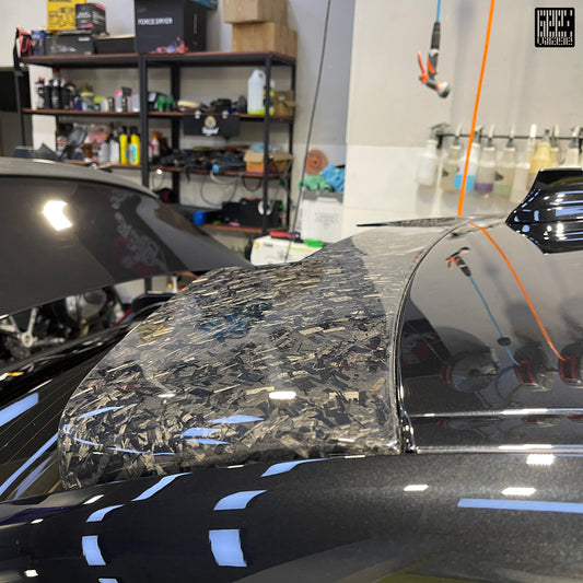BMW M5C M5 F90 2018 2019 2020 2021 2022 2023 2024 & 5 Series M550 540 G30 2017 2018 2019 2020 2021 2022 2023 (Fits both Pre-LCI & LCI) with Aftermarket Parts - Rear Roof Spoiler Carbon Fiber from Geex Village