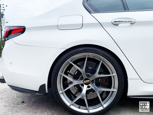 BMW M5C M5 F90 2018 2019 2020 2021 2022 2023 2024 & 5 Series M550 540 G30 2017 2018 2019 2020 2021 2022 2023 (Fits both Pre-LCI & LCI) with Aftermarket Parts - Rear Canards Carbon Fiber from Geex Village