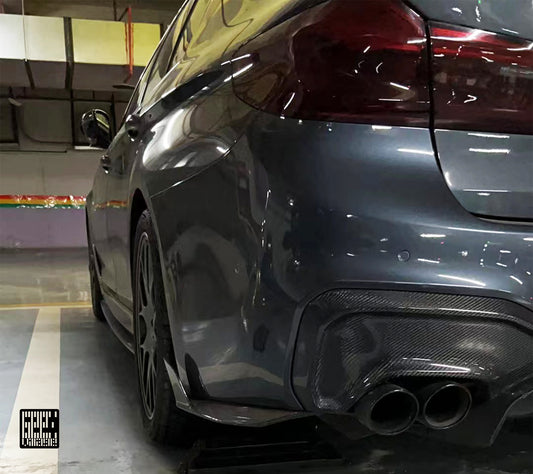 BMW M5C M5 F90 2018 2019 2020 2021 2022 2023 2024 & 5 Series M550 540 G30 2017 2018 2019 2020 2021 2022 2023 (Fits both Pre-LCI & LCI) with Aftermarket Parts - Rear Canards Carbon Fiber from Geex Village