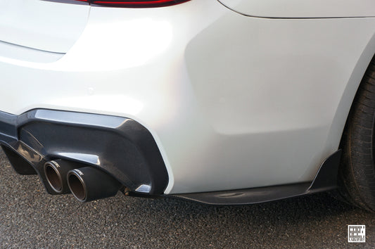 BMW M5C M5 F90 2018 2019 2020 2021 2022 2023 2024 & 5 Series M550 540 G30 2017 2018 2019 2020 2021 2022 2023 (Fits both Pre-LCI & LCI) with Aftermarket Parts - Rear Canards Carbon Fiber from Geex Village