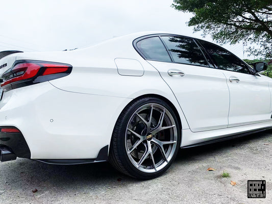 BMW M5C M5 F90 2018 2019 2020 2021 2022 2023 2024 & 5 Series M550 540 G30 2017 2018 2019 2020 2021 2022 2023 (Fits both Pre-LCI & LCI) with Aftermarket Parts - Rear Canards Carbon Fiber from Geex Village