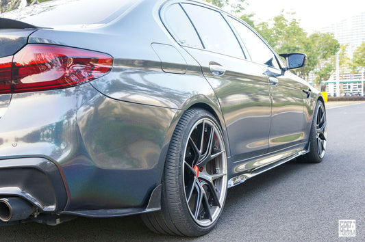 BMW M5C M5 F90 2018 2019 2020 2021 2022 2023 2024 & 5 Series M550 540 G30 2017 2018 2019 2020 2021 2022 2023 (Fits both Pre-LCI & LCI) with Aftermarket Parts - Rear Canards Carbon Fiber from Geex Village