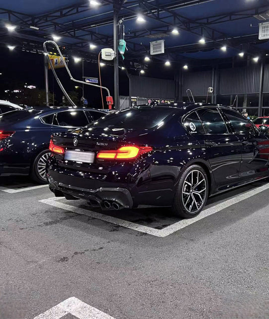 BMW M5C M5 F90 2018 2019 2020 2021 2022 2023 2024 & 5 Series M550 540 G30 2017 2018 2019 2020 2021 2022 2023 (Fits both Pre-LCI & LCI) with Aftermarket Parts - Rear Diffuser & Undertray Carbon Fiber from Geex Village