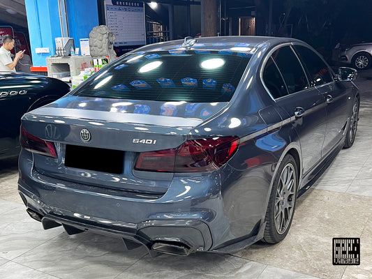 BMW M5C M5 F90 2018 2019 2020 2021 2022 2023 2024 & 5 Series M550 540 G30 2017 2018 2019 2020 2021 2022 2023 (Fits both Pre-LCI & LCI) with Aftermarket Parts - Rear Diffuser & Undertray Carbon Fiber from Geex Village