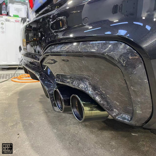 BMW M5C M5 F90 2018 2019 2020 2021 2022 2023 2024 & 5 Series M550 540 G30 2017 2018 2019 2020 2021 2022 2023 (Fits both Pre-LCI & LCI) with Aftermarket Parts - Rear Diffuser & Undertray Carbon Fiber from Geex Village