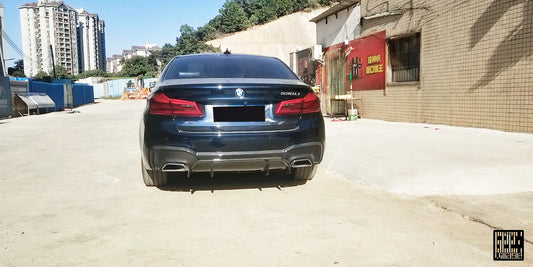 BMW M5C M5 F90 2018 2019 2020 2021 2022 2023 2024 & 5 Series M550 540 G30 2017 2018 2019 2020 2021 2022 2023 (Fits both Pre-LCI & LCI) with Aftermarket Parts - Rear Diffuser & Undertray Carbon Fiber from Geex Village