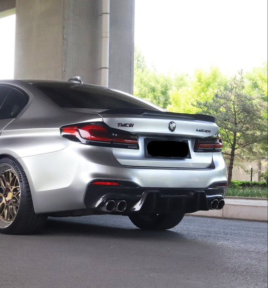 BMW M5C M5 F90 2018 2019 2020 2021 2022 2023 2024 & 5 Series M550 540 G30 2017 2018 2019 2020 2021 2022 2023 (Fits both Pre-LCI & LCI) with Aftermarket Parts - Rear Spoiler Carbon Fiber from Geex Village
