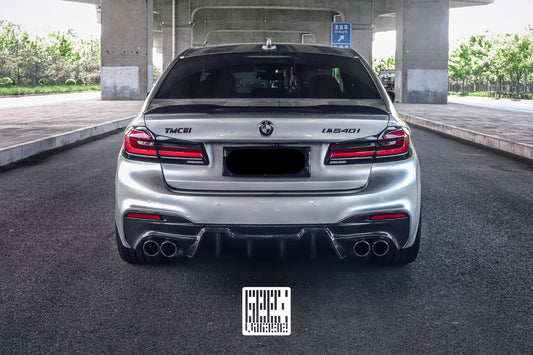 BMW M5C M5 F90 2018 2019 2020 2021 2022 2023 2024 & 5 Series M550 540 G30 2017 2018 2019 2020 2021 2022 2023 (Fits both Pre-LCI & LCI) with Aftermarket Parts - Rear Spoiler Carbon Fiber from Geex Village