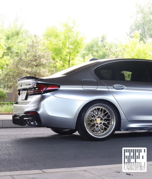 BMW M5C M5 F90 2018 2019 2020 2021 2022 2023 2024 & 5 Series M550 540 G30 2017 2018 2019 2020 2021 2022 2023 (Fits both Pre-LCI & LCI) with Aftermarket Parts - Rear Spoiler Carbon Fiber from Geex Village