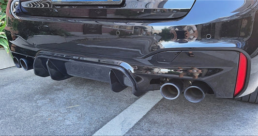 BMW M5C M5 F90 (Fits both Pre-LCI & LCI) 2018 2019 2020 2021 2022 2023 2024 with Aftermarket Parts - Center Rear Diffuser Replacement Carbon Fiber from Geex Village