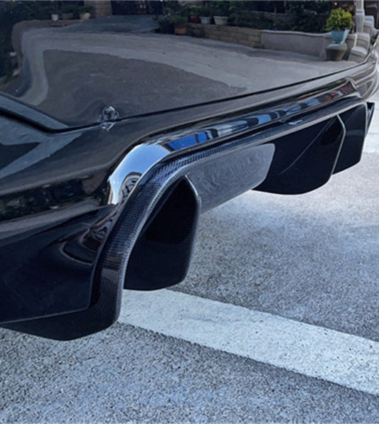 BMW M5C M5 F90 (Fits both Pre-LCI & LCI) 2018 2019 2020 2021 2022 2023 2024 with Aftermarket Parts - Center Rear Diffuser Replacement Carbon Fiber from Geex Village