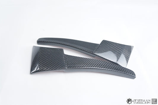 Cadillac ATS Turbo Luxury Performance Premium 2015 2016 2017 2018 2019 with Aftermarket Parts - Front Lip & Air Diverter Canards Carbon Fiber from Geex Village