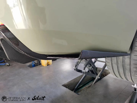 Cadillac ATS Turbo Luxury Performance Premium 2013 2014 2015 2016 2017 2018 2019 with Aftermarket Parts - Rear Canards Carbon Fiber from Geex Village
