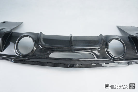 Cadillac ATS Turbo Luxury Performance Premium 2013 2014 2015 2016 2017 2018 2019 with Aftermarket Parts - Rear Diffuser Carbon Fiber from Geex Village