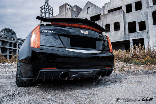 Cadillac ATS Turbo Luxury Performance Premium 2013 2014 2015 2016 2017 2018 2019 with Aftermarket Parts - Rear Diffuser Carbon Fiber from Geex Village