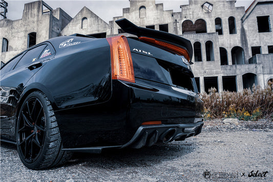 Cadillac ATS Turbo Luxury Performance Premium 2013 2014 2015 2016 2017 2018 2019 with Aftermarket Parts - Rear Diffuser Carbon Fiber from Geex Village