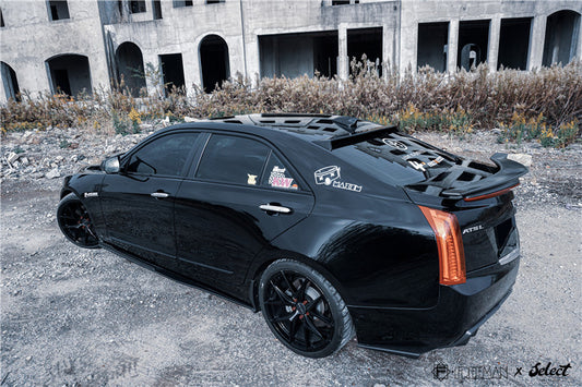 Cadillac ATS Turbo Luxury Performance Premium 2013 2014 2015 2016 2017 2018 2019 with Aftermarket Parts - Rear Canards Carbon Fiber from Geex Village