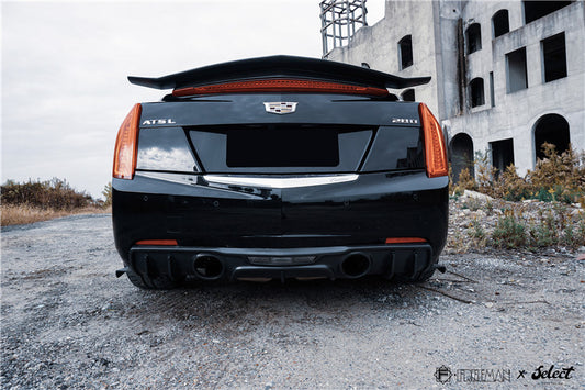 Cadillac ATS Turbo Luxury Performance Premium 2013 2014 2015 2016 2017 2018 2019 Sendan with Aftermarket Parts - Rear Spoiler Wing Carbon Fiber from Geex Village