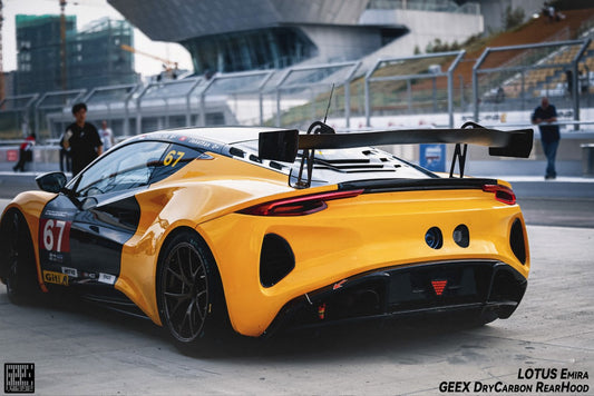 Lotus Emira 3.6 V6 2.0 Four-cylinder 2022-ON with Aftermarket Parts - GT4 Style Rear Wing Carbon Fiber from Geex Village