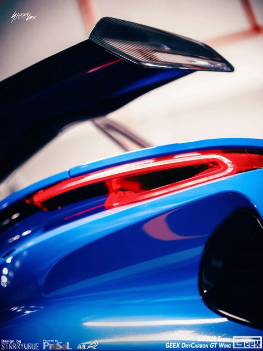 Lotus Emira 3.6 V6 2.0 Four-cylinder 2022-ON with Aftermarket Parts - GT4 Style Rear Wing Carbon Fiber from Geex Village