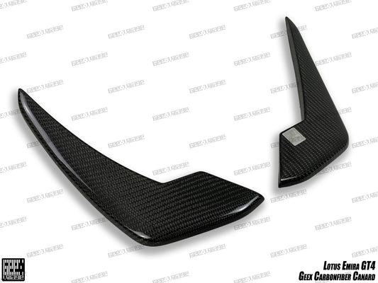 Lotus Emira 3.6 V6 2.0 Four-cylinder 2022-ON with Aftermarket Parts - GEEX Front Canards Carbon Fiber from Geex Village