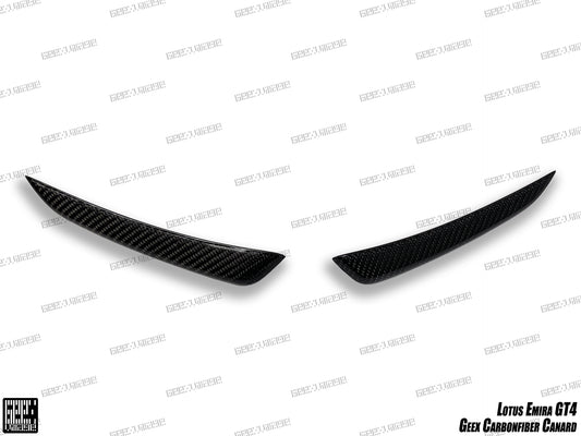 Lotus Emira 3.6 V6 2.0 Four-cylinder 2022-ON with Aftermarket Parts - GEEX Front Canards Carbon Fiber from Geex Village