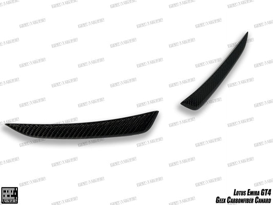 Lotus Emira 3.6 V6 2.0 Four-cylinder 2022-ON with Aftermarket Parts - GEEX Front Canards Carbon Fiber from Geex Village
