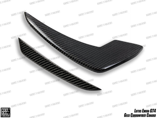 Lotus Emira 3.6 V6 2.0 Four-cylinder 2022-ON with Aftermarket Parts - GEEX Front Canards Carbon Fiber from Geex Village