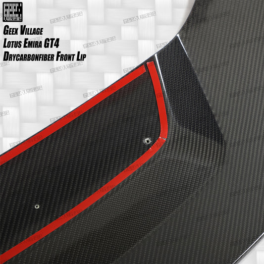 Lotus Emira 3.6 V6 2.0 Four-cylinder 2022-ON with Aftermarket Parts - GT4 Style Front Lip Carbon Fiber from Geex Village