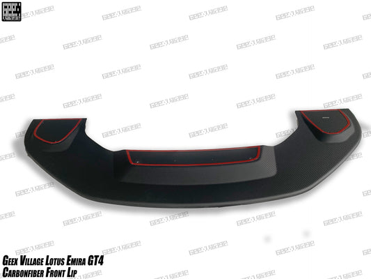 Lotus Emira 3.6 V6 2.0 Four-cylinder 2022-ON with Aftermarket Parts - GT4 Style Front Lip Carbon Fiber from Geex Village