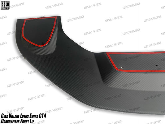 Lotus Emira 3.6 V6 2.0 Four-cylinder 2022-ON with Aftermarket Parts - GT4 Style Front Lip Carbon Fiber from Geex Village