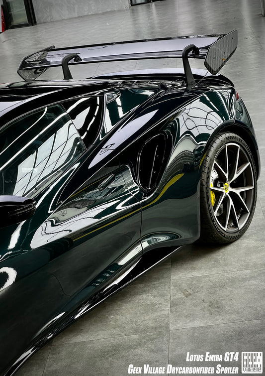 Lotus Emira 3.6 V6 2.0 Four-cylinder 2022-ON with Aftermarket Parts - GT4 Style Rear Wing Carbon Fiber from Geex Village