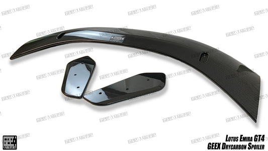 Lotus Emira 3.6 V6 2.0 Four-cylinder 2022-ON with Aftermarket Parts - GT4 Style Rear Wing Carbon Fiber from Geex Village