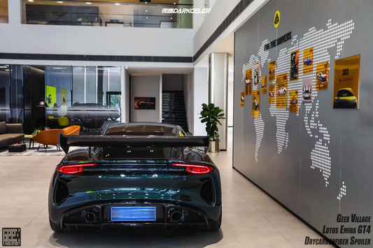 Lotus Emira 3.6 V6 2.0 Four-cylinder 2022-ON with Aftermarket Parts - GT4 Style Rear Wing Carbon Fiber from Geex Village