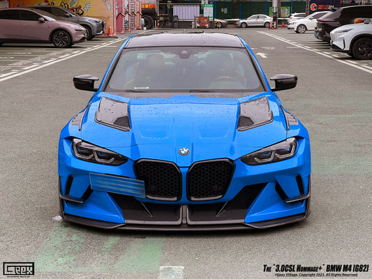 BMW M3CS M3C M3 G80 G81 2021-ON & M4CSL M4CS M4C M4 G82 G83 2021-ON with Aftermarket Parts - Front Bumper Kit Carbon Fiber from Geex Village