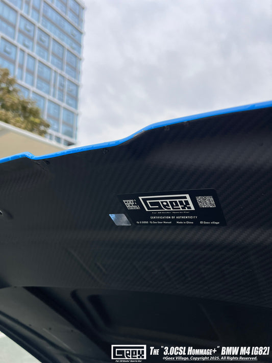 BMW M3CS M3C M3 G80 G81 2021-ON & M4CSL M4CS M4C M4 G82 G83 2021-ON with Aftermarket Parts - Hommage+ Hood Carbon Fiber from Geex Village