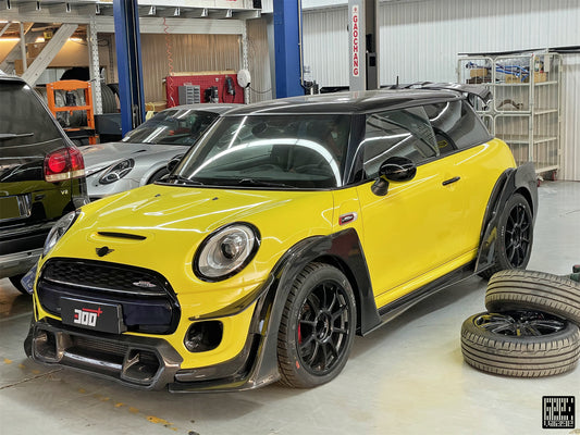 MINI Cooper JCW (John Cooper Works) S Base F56 LCI 2022-ON with Aftermarket Parts - Fog Light Bezel Carbon Fiber/FRP from Geex Village