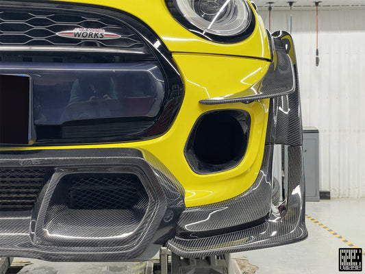 MINI Cooper JCW (John Cooper Works) S Base F56 LCI 2022-ON with Aftermarket Parts - Fog Light Bezel Carbon Fiber/FRP from Geex Village