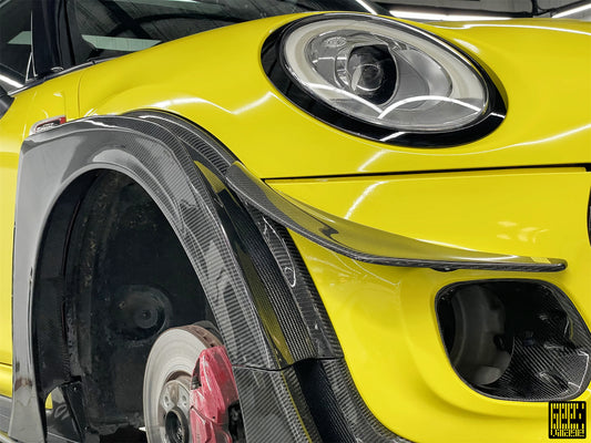 MINI Cooper JCW (John Cooper Works) S Base F56 LCI 2022-ON with Aftermarket Parts - Fog Light Bezel Carbon Fiber/FRP from Geex Village