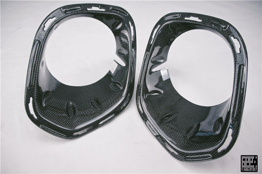 MINI Cooper JCW (John Cooper Works) S Base F56 LCI 2022-ON with Aftermarket Parts - Fog Light Bezel Carbon Fiber/FRP from Geex Village