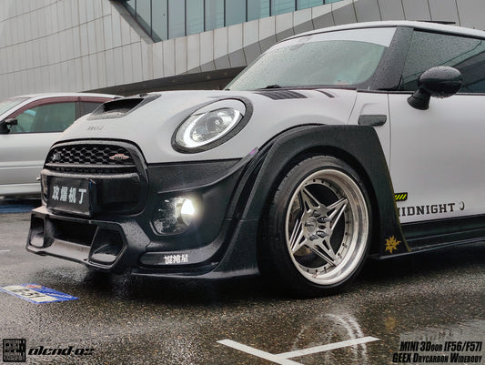 MINI Cooper JCW (John Cooper Works) S Base F56 LCI 2022-ON with Aftermarket Parts - Fog Light Bezel Carbon Fiber/FRP from Geex Village