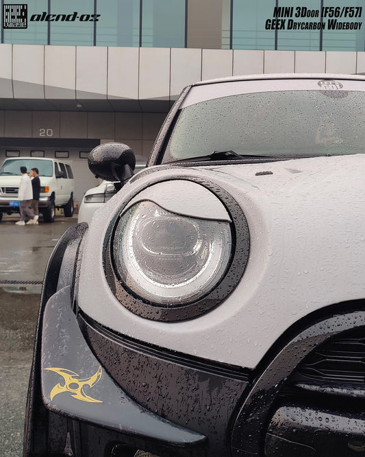 MINI Cooper JCW (John Cooper Works) S Base F56 LCI 2022-ON with Aftermarket Parts - Front Canards Carbon Fiber/FRP from Geex Village