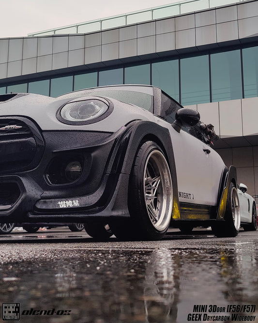 MINI Cooper JCW (John Cooper Works) S Base F56 LCI 2022-ON with Aftermarket Parts - Front Canards Carbon Fiber/FRP from Geex Village